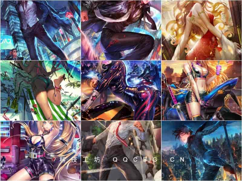 5190+不良道日韩卡牌插画立绘游戏角色原画设定图集