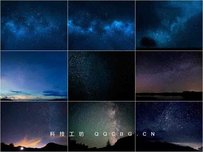 50+星云星空星光夜景极光星河夜晚图片高清素材